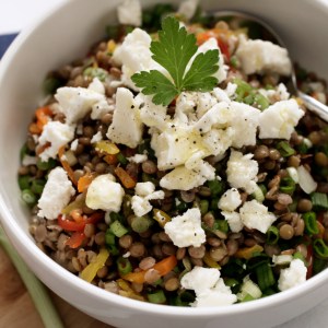 French Lentils With Walnuts and Goat Cheese