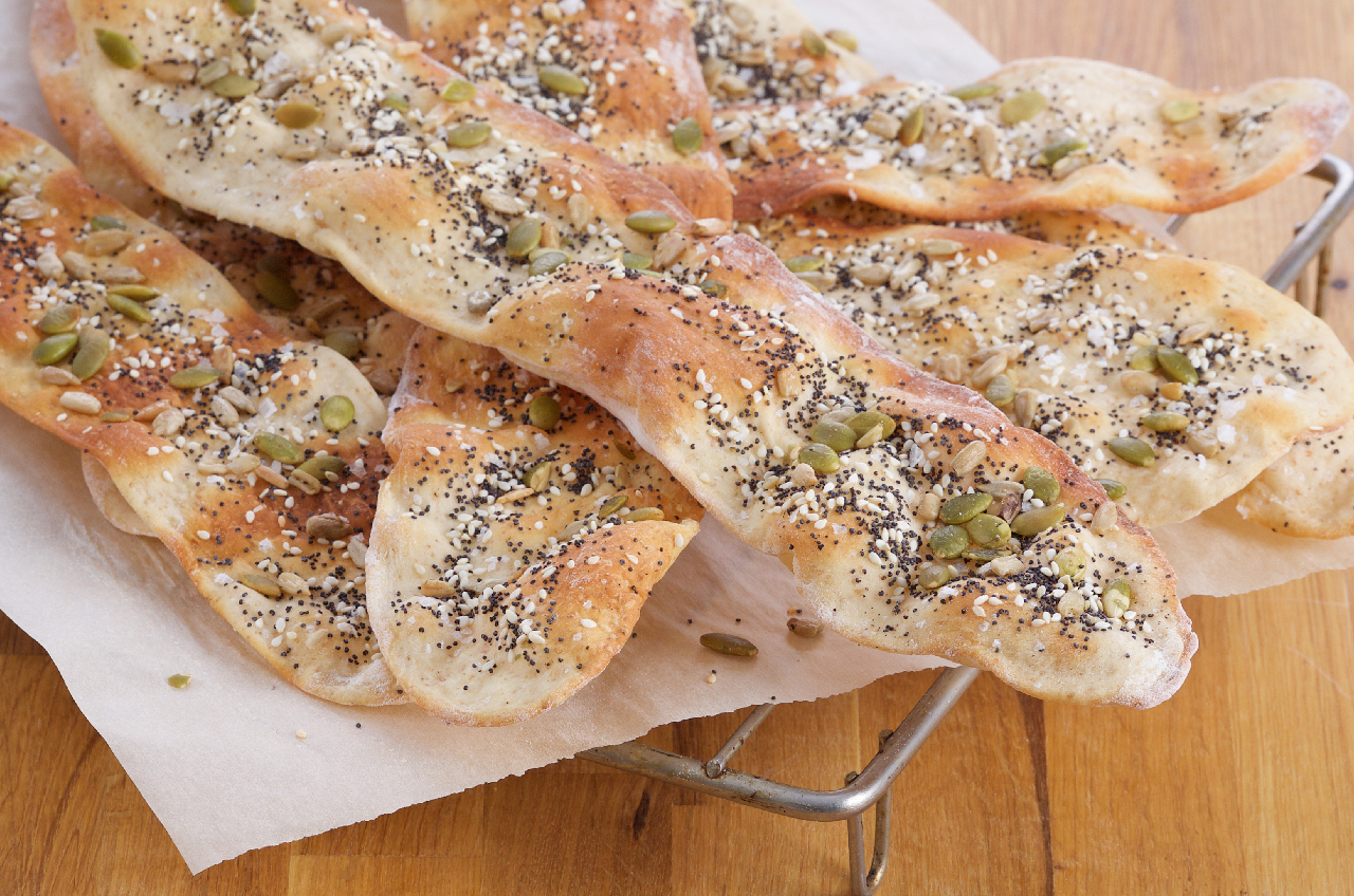 Anna Olson's crispy seed lavash bread
