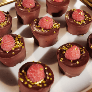 Raspberry-Cherry Chocolate Poppers