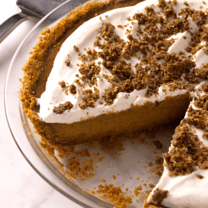 Bobby Flay's Pumpkin Pie with Cinnamon Crunch and Bourbon-Maple Whipped Cream