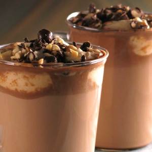 Hot Milk Chocolate with Peanut Butter Whipped Cream