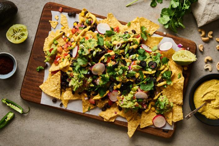 These Fully-Loaded Vegan Nachos Are The Ultimate Healthy Party Snack