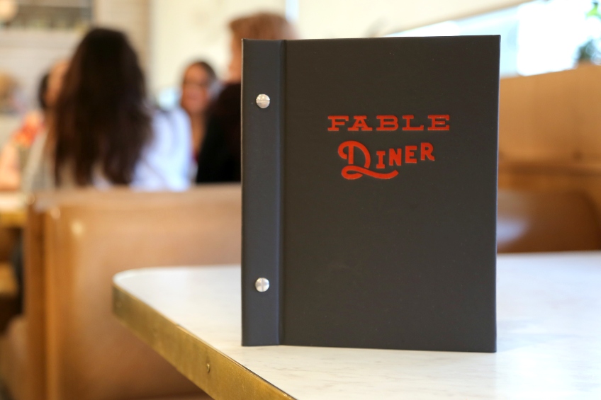 The cover of the menu at Vancouver, British Columbia's Fable Diner