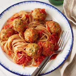Turkey, Kale and Oat Meatballs With Quick Tomato Sauce