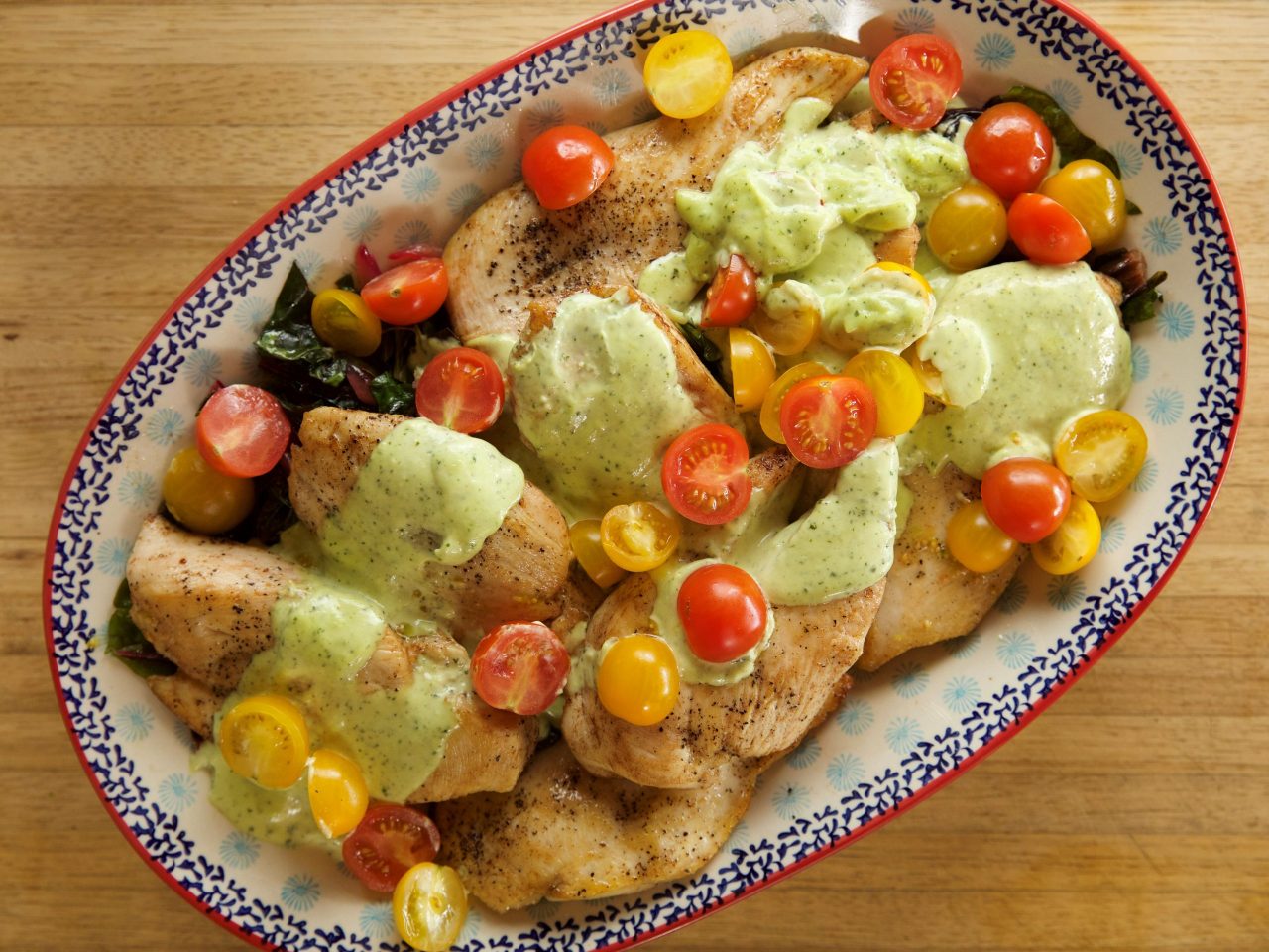 Ree Drummond's Chicken with Pesto Cream, as seen on The Pioneer Woman.