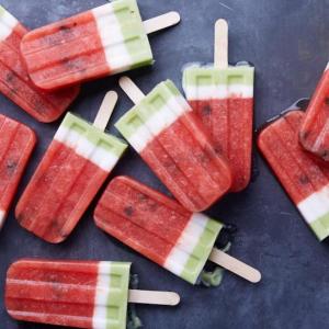 Layered Watermelon Ice Pops