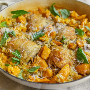 One-Pan Chicken and Squash Risotto