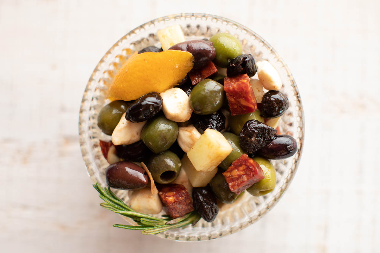 Spanish marinated olives