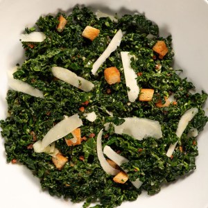 Kale Salad with Pancetta and Pecorino