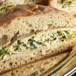 Turkey Sandwiches with Brussels Sprout Slaw