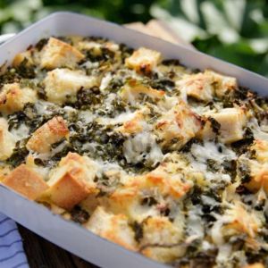 Cheesy Kale Breakfast Casserole