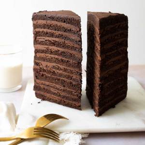 This Impressive 12-Layer Chocolate Cake is Made With a Single Pan