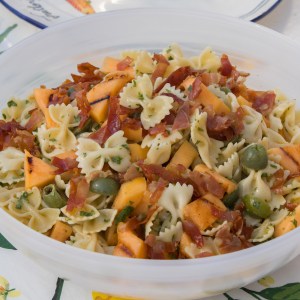 Grilled Melon and Prosciutto Pasta Salad