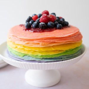 Celebrate Pride Month With This Colourful Rainbow Crepe Cake