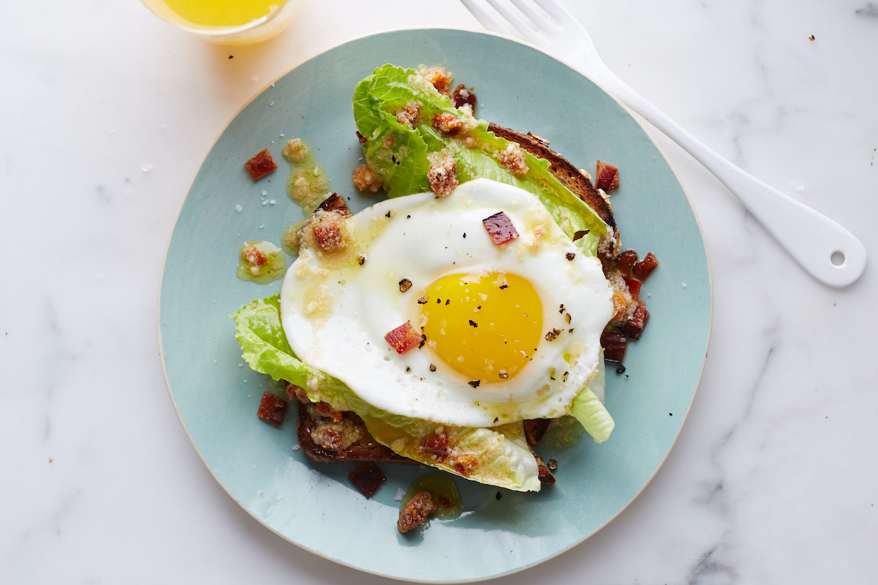 Bacon-and-Egg Breakfast Caesar Salad