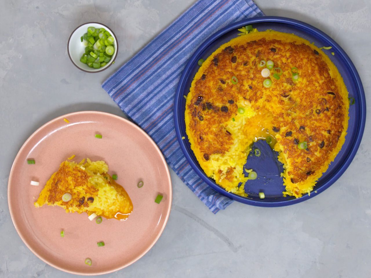 Food Network's Crispy Rice Pancake with Egg Yolk Center