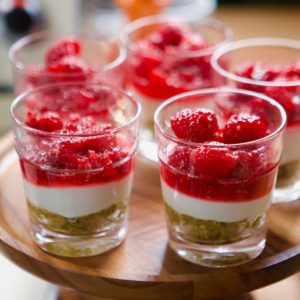 Whipped Cheesecakes with Pistachio Crust