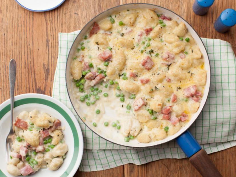 Food Network Kitchen's Cheesy Gnocchi Casserole with Ham and Peas
