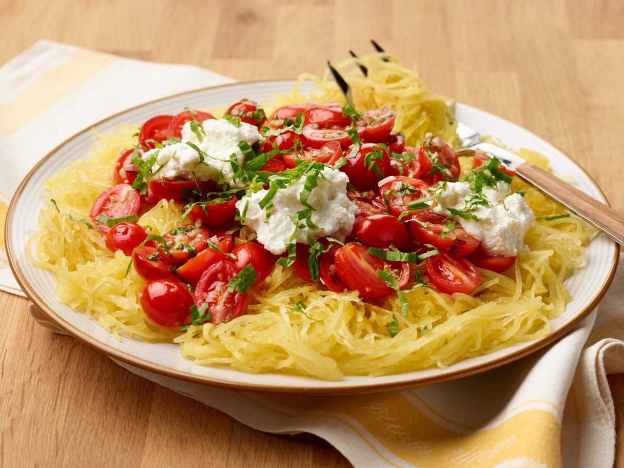 Food Network Kitchen's Spaghetti Squash with Fresh Tomatoes and Ricotta