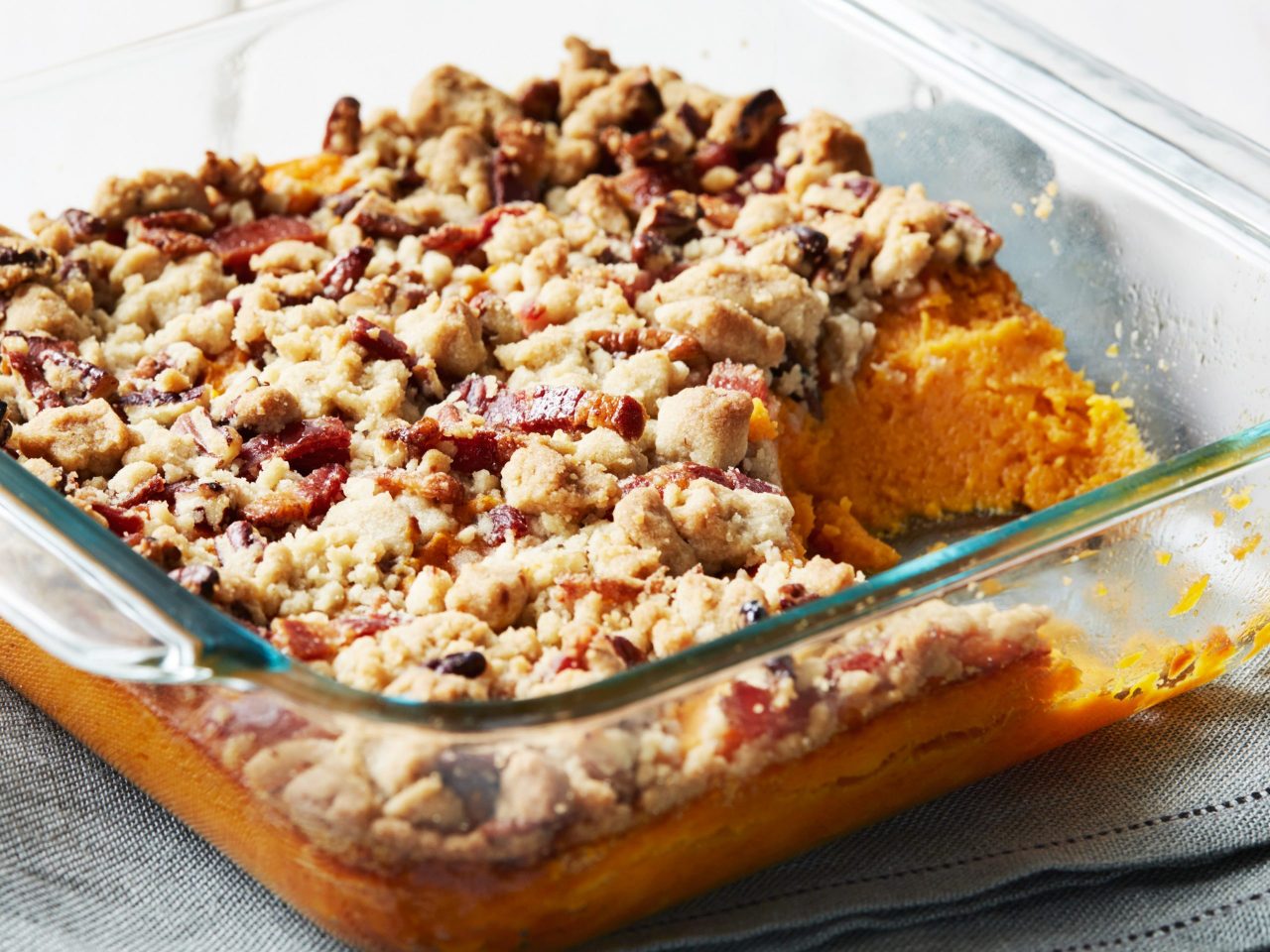 Food Network Kitchen's Sweet Potato Casserole with Bacon Crumble