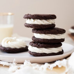 These Chocolate Eggnog Sandwich Cookies Will Surely Get You in the Holiday Spirit