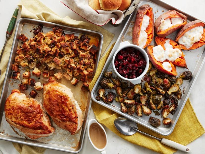 Best Thanksgiving On 2 Sheet Pans Recipes Thanksgiving Food Network
