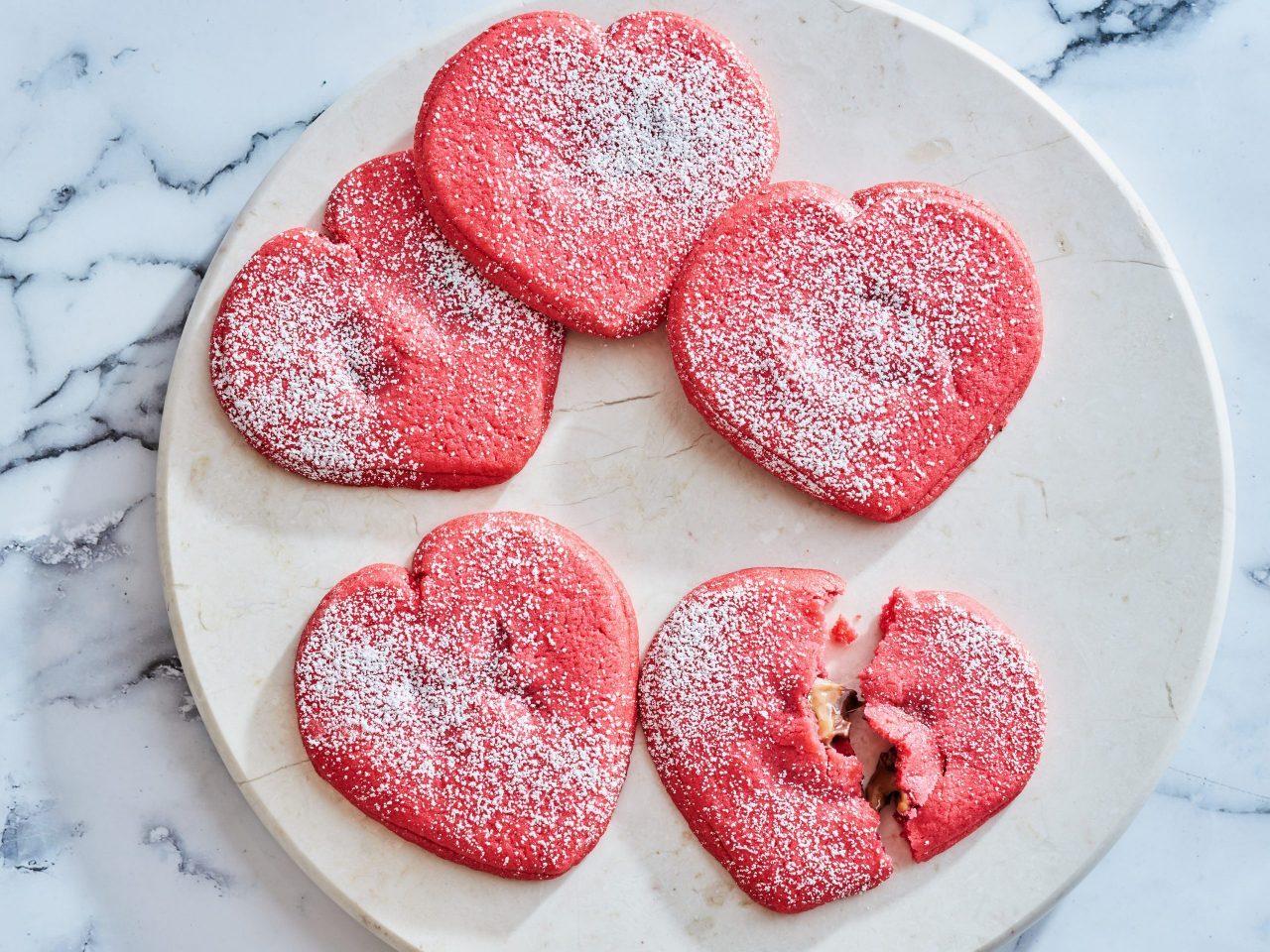 Broken Heart Cookies for Valentine's Day