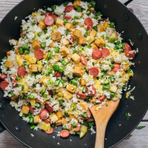 Your Kiddos Will Not Stop Asking You to Cook This Hot Dog Fried Rice Recipe