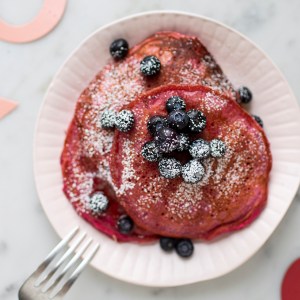 These Easy Pink Beet Pancakes Are the Perfect Valentine's Day Breakfast
