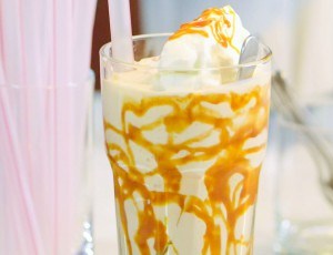 Vanilla Caramel Bourbon Milkshake