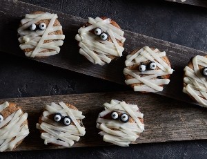 Halloween Blueberry Mummy Muffins