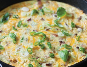 Spicy Corn and Bacon Frittata