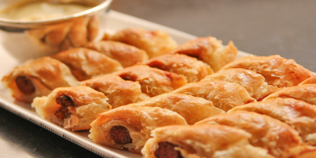 Lamb Sausage in Puff Pastry