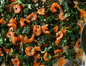 Healthy Sheet Pan Shrimp and Greens