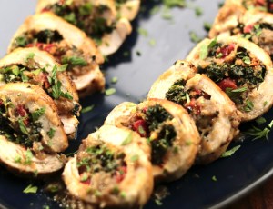 Spinach and Red Pepper-Stuffed Chicken