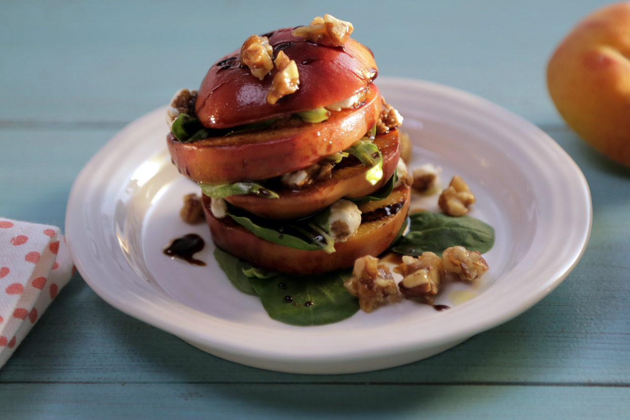 Grilled Peach Stacks