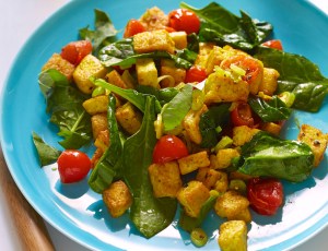 Vegan Tofu and Spinach Scramble