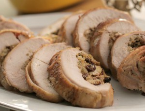 Turkey Roulade with Cranberry-Citrus Stuffing and Cream Gravy