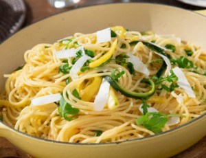 Spaghetti with Zucchini and Squash