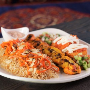 Chicken Kebab & Afghan Rice