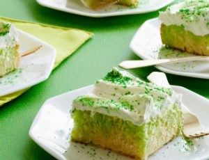 St. Patrick's Day Lime Poke Cake