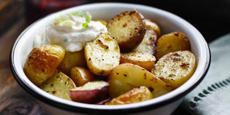 The Little Potato Company's Barbecued Potatoes with Horseradish Sour Cream, as seen on Fire Masters