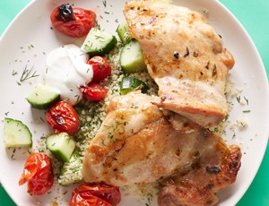 20-Minute Chicken Thighs and Couscous with Dill