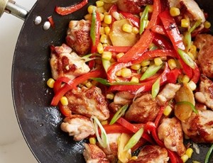 Chicken, Pepper and Corn Stir-Fry