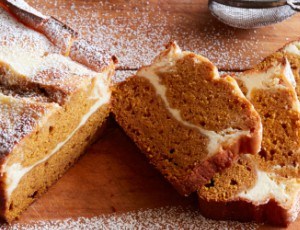 Cheesecake-Stuffed Pumpkin Bread