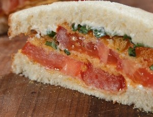 Fried Red Tomato Sandwich