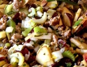 Cranberry, Apple and Sausage Stuffing