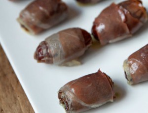 Warm Dates with Blue Cheese and Prosciutto