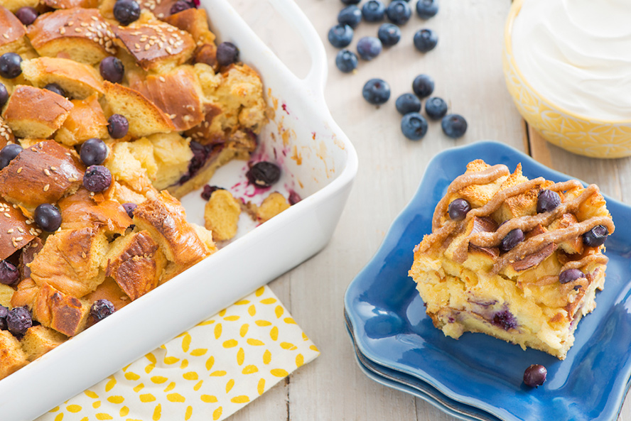 Blueberries and Cream French Toast Bake