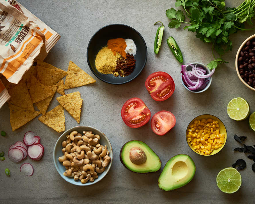 ingredients for vegan nachos